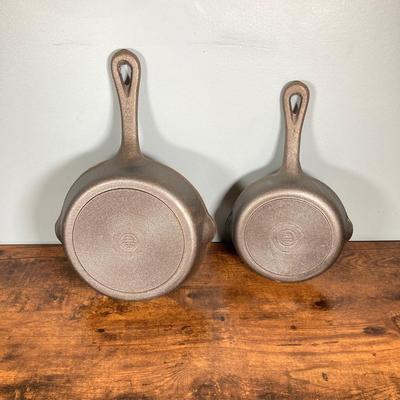 LOT 154: Three Cast Iron Skillets with Collection of Utensils / Gadgets