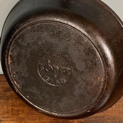 LOT 154: Three Cast Iron Skillets with Collection of Utensils / Gadgets