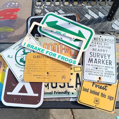 LOT 161: Vintage Metal Signs