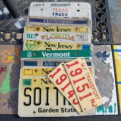 LOT 162: Vintage License Plate Collection