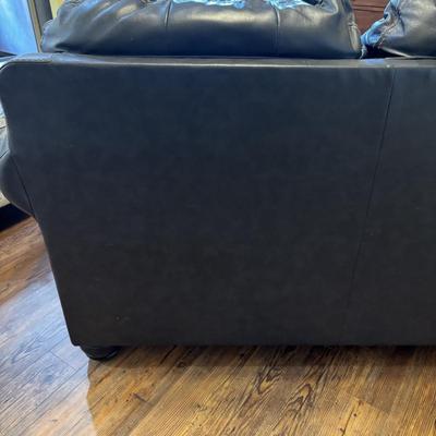 LOT 165: Faux Leather Sofa