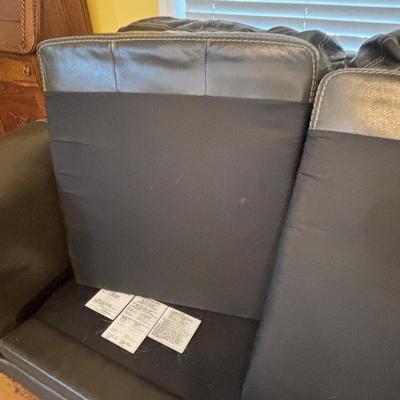 LOT 165: Faux Leather Sofa