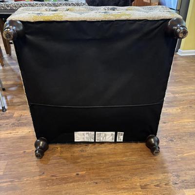 LOT 168: Oversized Accent Ottoman & Floor Lamp