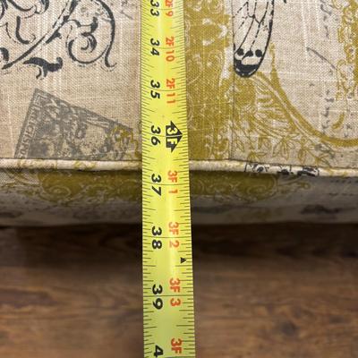 LOT 168: Oversized Accent Ottoman & Floor Lamp