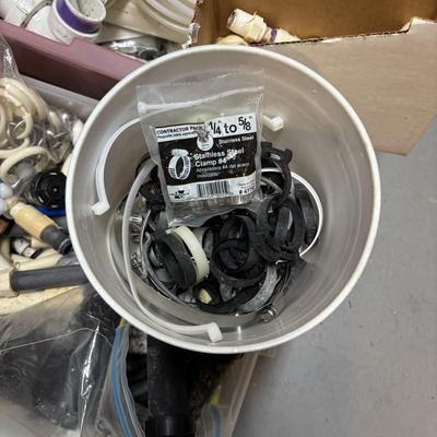 LOT 500: Plumbing Supplies & More: Fittings, Check Values, Cen-Tech Multimeter