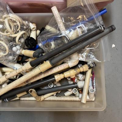 LOT 500: Plumbing Supplies & More: Fittings, Check Values, Cen-Tech Multimeter