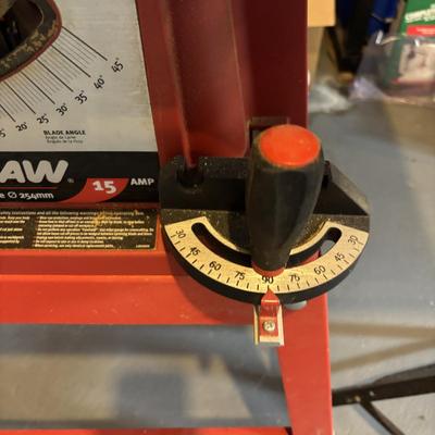 LOT 172: Skil 10-inch Table Saw on Stand & Adjustable Rolling Stand