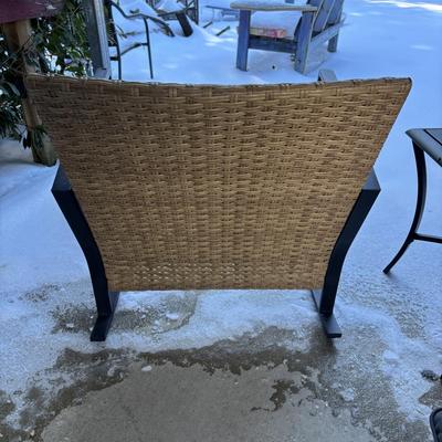 LOT 179: Matching Patio Rocking Chairs & Accent Table