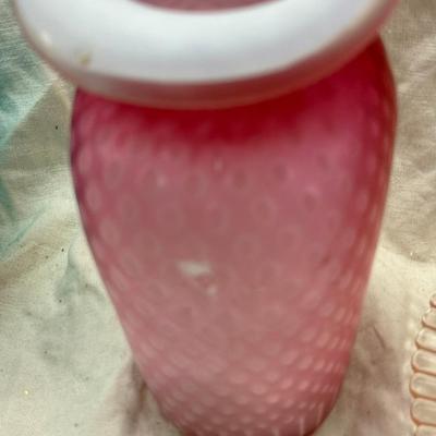 five tall sherbets or champagnes are Fostoria 6008 pattern dimple optic. Mid century Glass ware