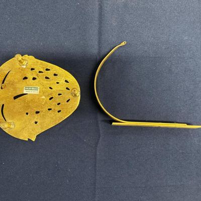 Vintage Brass Pot rest and wall hook