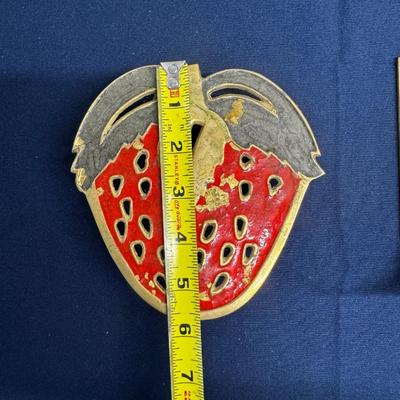 Vintage Brass Pot rest and wall hook