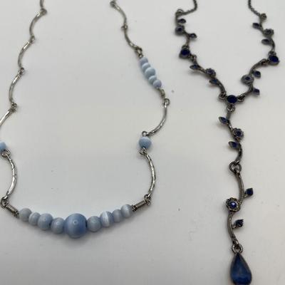 Cool blue necklaces