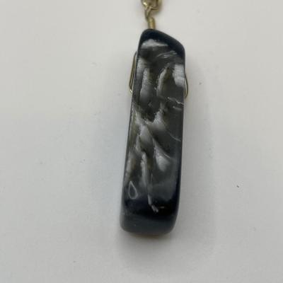 Mixed metal pendant, reverse dragonfly & unique pendant