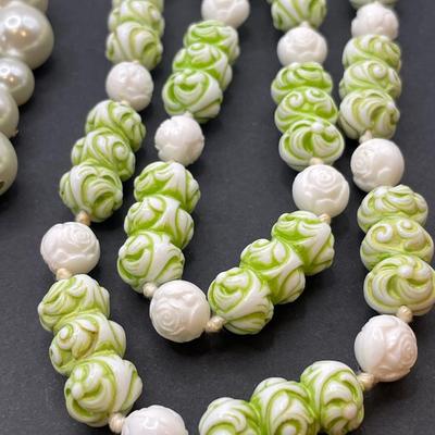 White theme necklaces and one bracelet