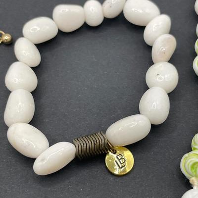 White theme necklaces and one bracelet