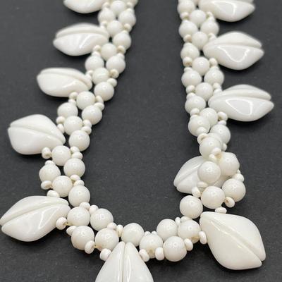 White theme necklaces and one bracelet