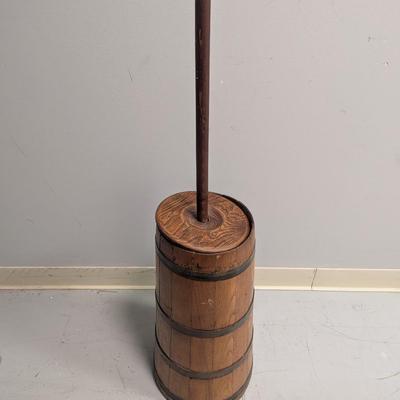 Vintage Wooden Butter Churn w/ Dasher & Lid