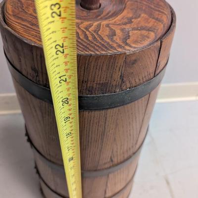 Vintage Wooden Butter Churn w/ Dasher & Lid