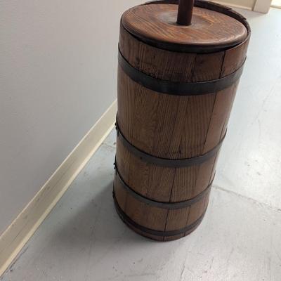 Vintage Wooden Butter Churn w/ Dasher & Lid