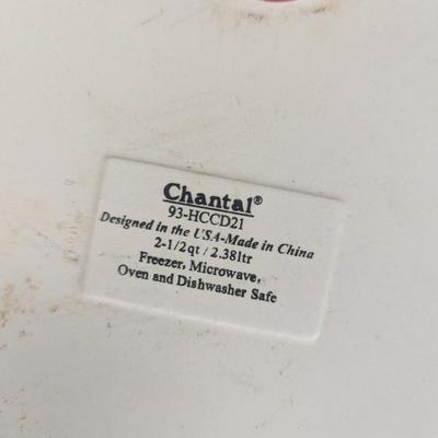 Bella Casa By Ganz Valerio Ceramic Covered Butter Dish & Chantel Red Heart Casserole Dish 2 1/2 Quarts