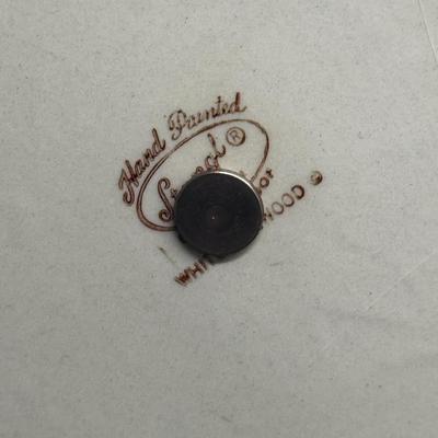 Sandland Primitives White Dogwood Tiered Stand & Bowl – Hand Painted Stoneware