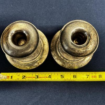 Antique Sterling Silver Weighted Candlesticks