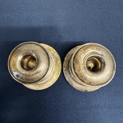 Antique Sterling Silver Weighted Candlesticks