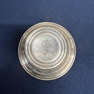 Antique sterling silver weighted footed bowl