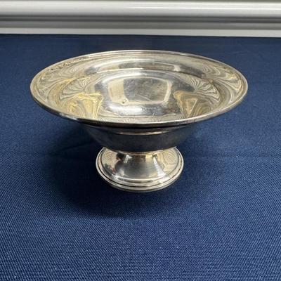 Antique sterling silver weighted footed bowl