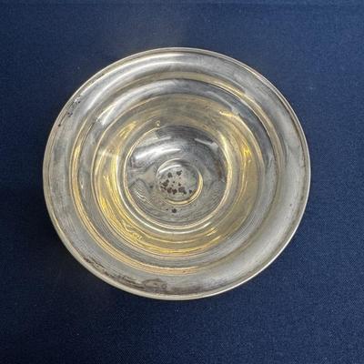 Antique sterling silver weighted footed bowl