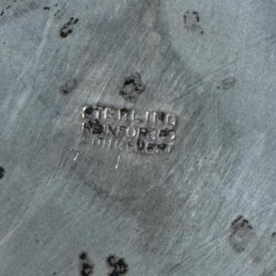 Antique sterling silver weighted footed bowl