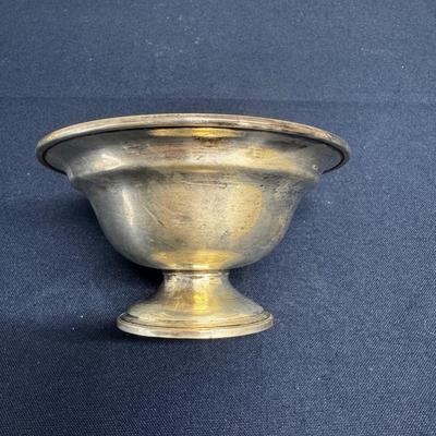 Antique sterling silver weighted footed bowl