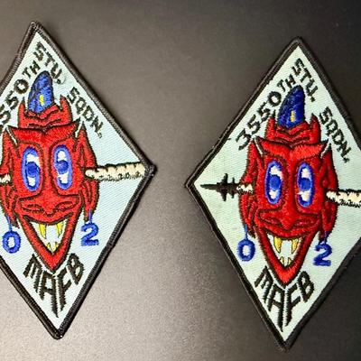2 Vintage Un-Used MAFB 3550th Stu Squad Patches