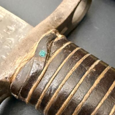 WW2 Military Bayonet with Scabbard plus 3 Badges