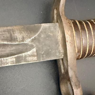 WW2 Military Bayonet with Scabbard plus 3 Badges