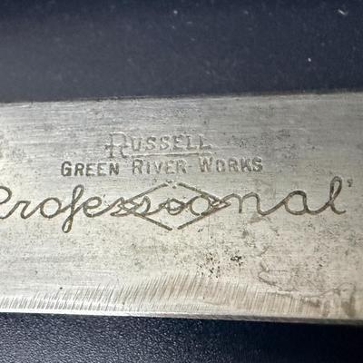 Antique c1920’s or earlier Russell Green River works Knife & Sheath