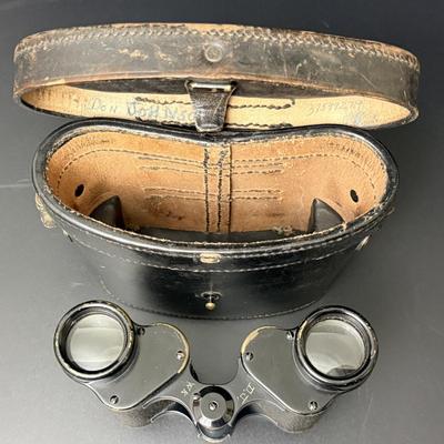 WW2 German Binoculars by G. Rodensock with Leather Case