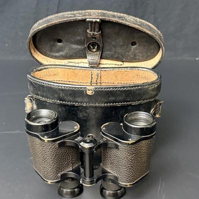 WW2 German Binoculars by G. Rodensock with Leather Case