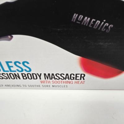 LOT 34: American Heart Association Family & Friends CPR Anytime Training Kit, HoMedics Cordless Percussion Body Massager with...