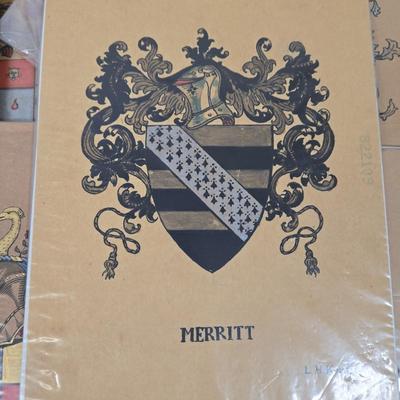 LOT 37: Multiple Family Crests, 3 Fenton Bicentennial Commemorative Plates, Miniature Liberty Bell, Pictorial History of the Great Civil...