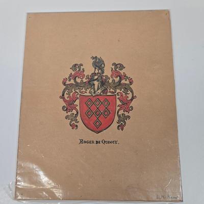 LOT 37: Multiple Family Crests, 3 Fenton Bicentennial Commemorative Plates, Miniature Liberty Bell, Pictorial History of the Great Civil...