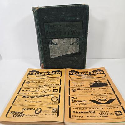 LOT 37: Multiple Family Crests, 3 Fenton Bicentennial Commemorative Plates, Miniature Liberty Bell, Pictorial History of the Great Civil...