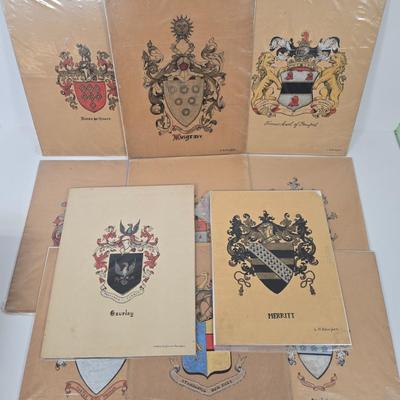 LOT 37: Multiple Family Crests, 3 Fenton Bicentennial Commemorative Plates, Miniature Liberty Bell, Pictorial History of the Great Civil...