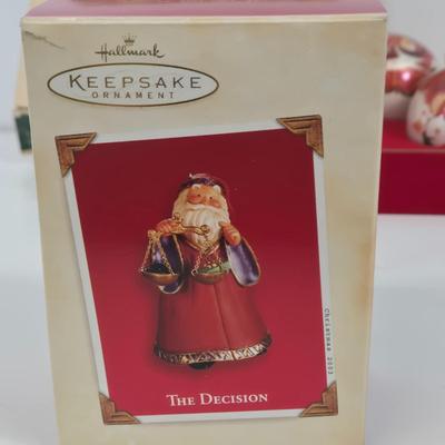 LOT 38: Vintage National No. 7W Christmas Tree Holder, Christmas Ball Ornaments from The Corning Collection, Georg Jensen Special Edition...