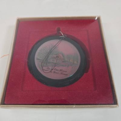 LOT 38: Vintage National No. 7W Christmas Tree Holder, Christmas Ball Ornaments from The Corning Collection, Georg Jensen Special Edition...