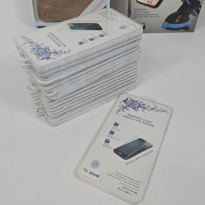 LOT 39: Notebook Travel Surge Protecter, Tech and Go Braided Earphones, Soleus Running Watch, Dashboard Phone Mount, Multiple Screen...