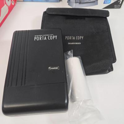 LOT 40: Home Office Lot Including Mechanical Postal Scale, Cross Classic Century Black Lacquer Ballpoint Pen, X-ACTO School Pro Electric...