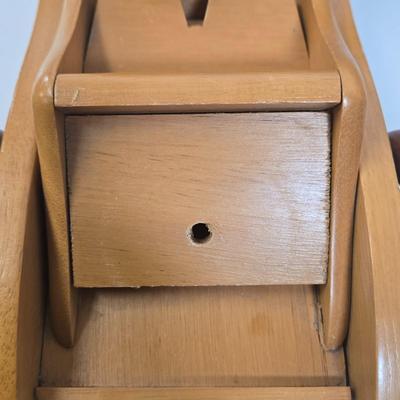 LOT 81: G.I. Joe 1941 Willys MB Jeep Toy, United Airlines Plane Toy, Wooden Model Car, Auburn Rubber Company Toy Tractor, and Plastic Horse