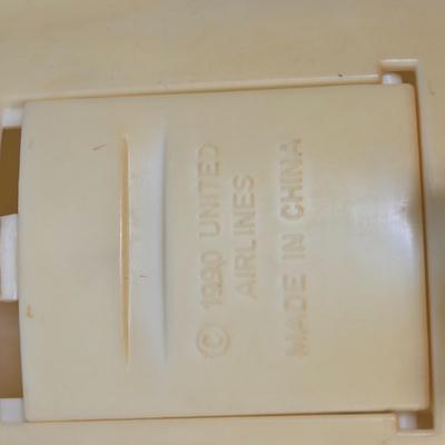 LOT 81: G.I. Joe 1941 Willys MB Jeep Toy, United Airlines Plane Toy, Wooden Model Car, Auburn Rubber Company Toy Tractor, and Plastic Horse