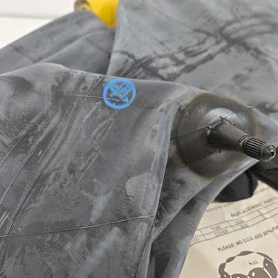 LOT 82: Snow Zone 36-inch Diameter Inflatable Snow Tube and Rubber Bouncing Tube